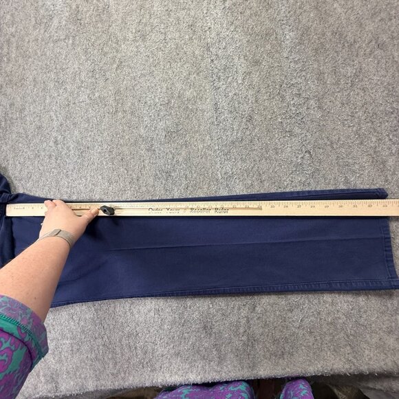 Peter Millar 5-Pocket Pants Men 34 x 33 Blue Canvas Stretch Tapered - Picture 13 of 16